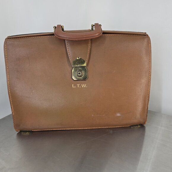 Vintage 1960s Cooper-Weeks Leather Lawyer / Teacher bag - Picture 1 of 11